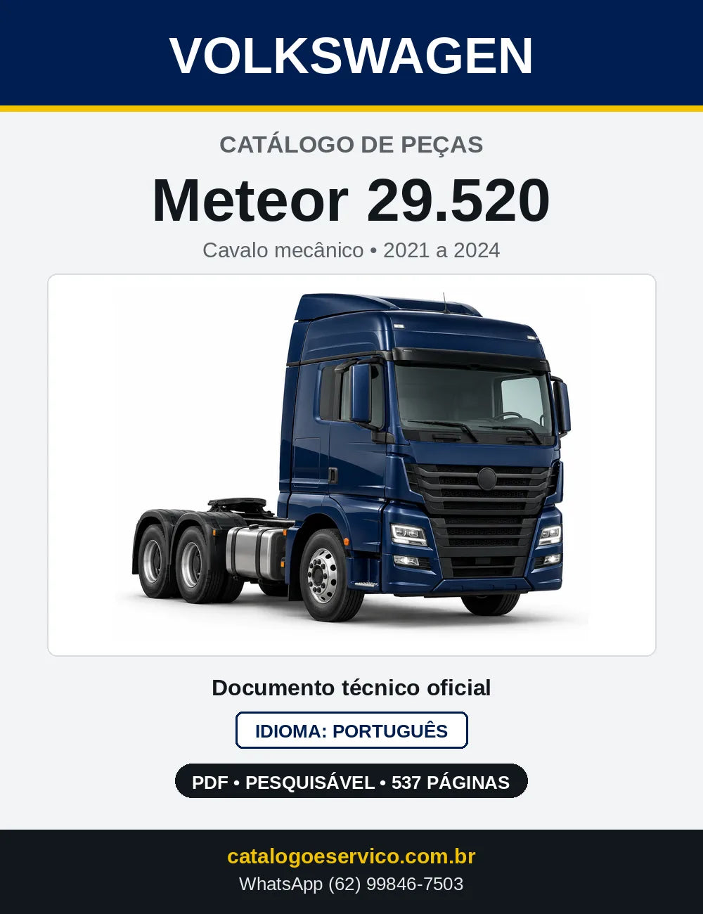 Catálogo de Peças VW Meteor 29.520 (2021 a 2024) — capa