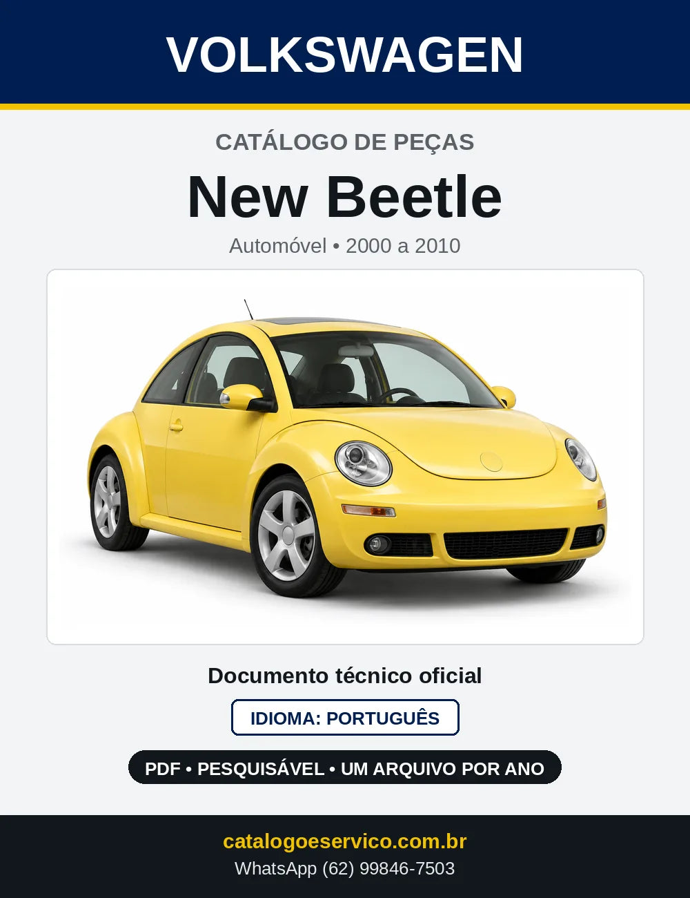 Catálogo de Peças VW New Beetle (2000 a 2010) — capa