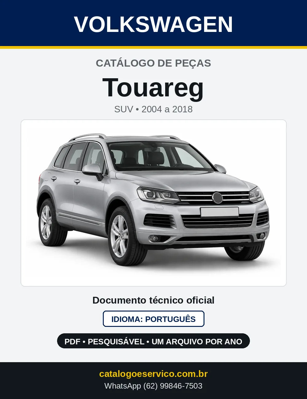 Catálogo de Peças VW Touareg (2004 a 2018) — capa