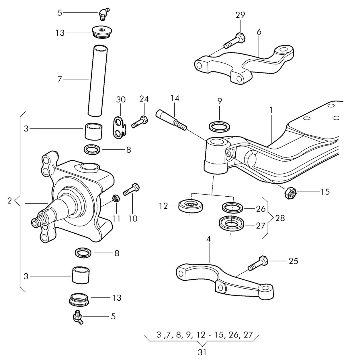 Vista explodida 2 do catálogo de peças VW Volksbus 5.140 EOD Micro-ônibus