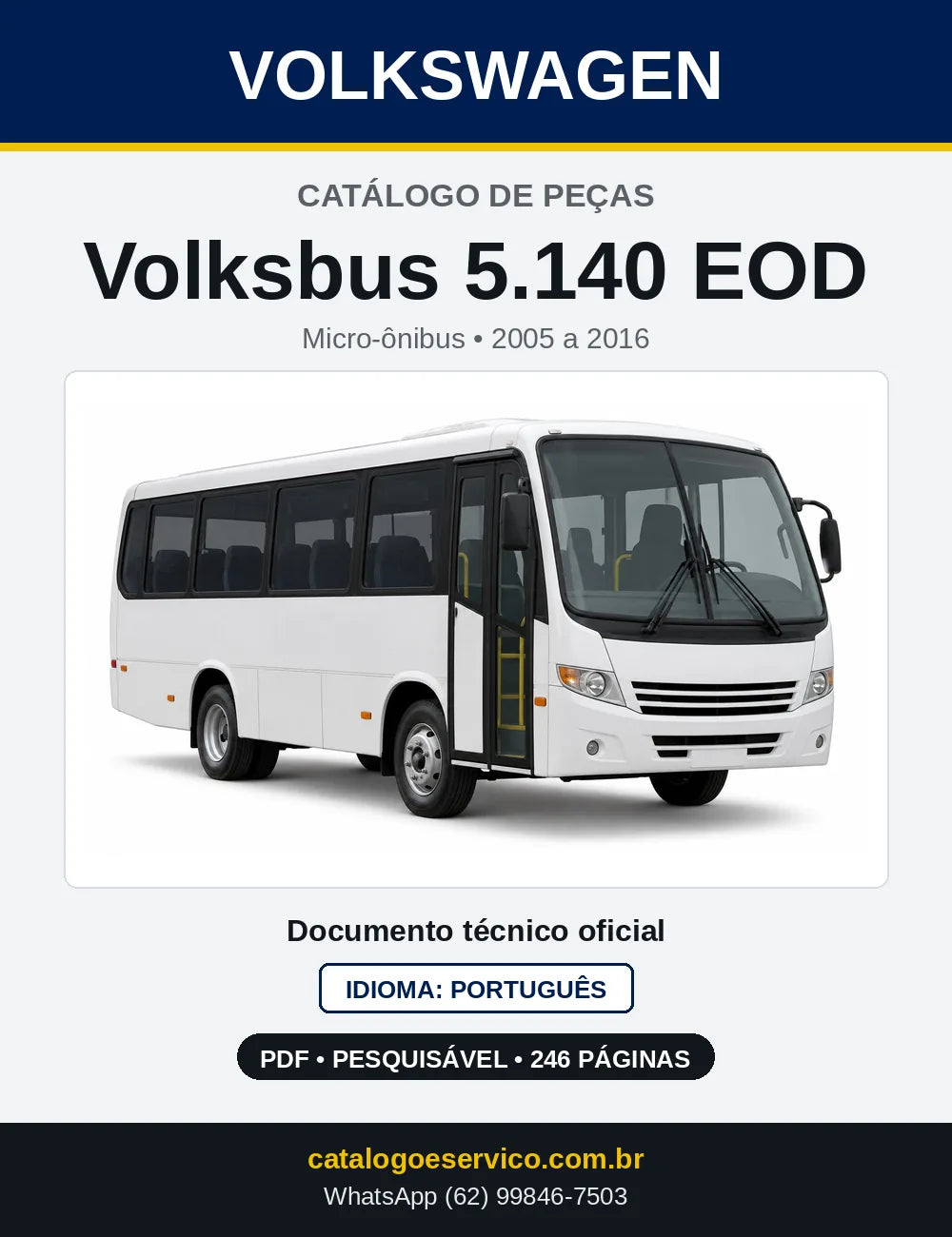 Catálogo de Peças VW Volksbus 5.140 EOD Micro-ônibus (2005 a 2016) — capa
