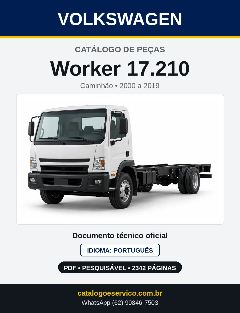 Catálogo de Peças VW Worker 17.210 (2000 a 2019) — capa