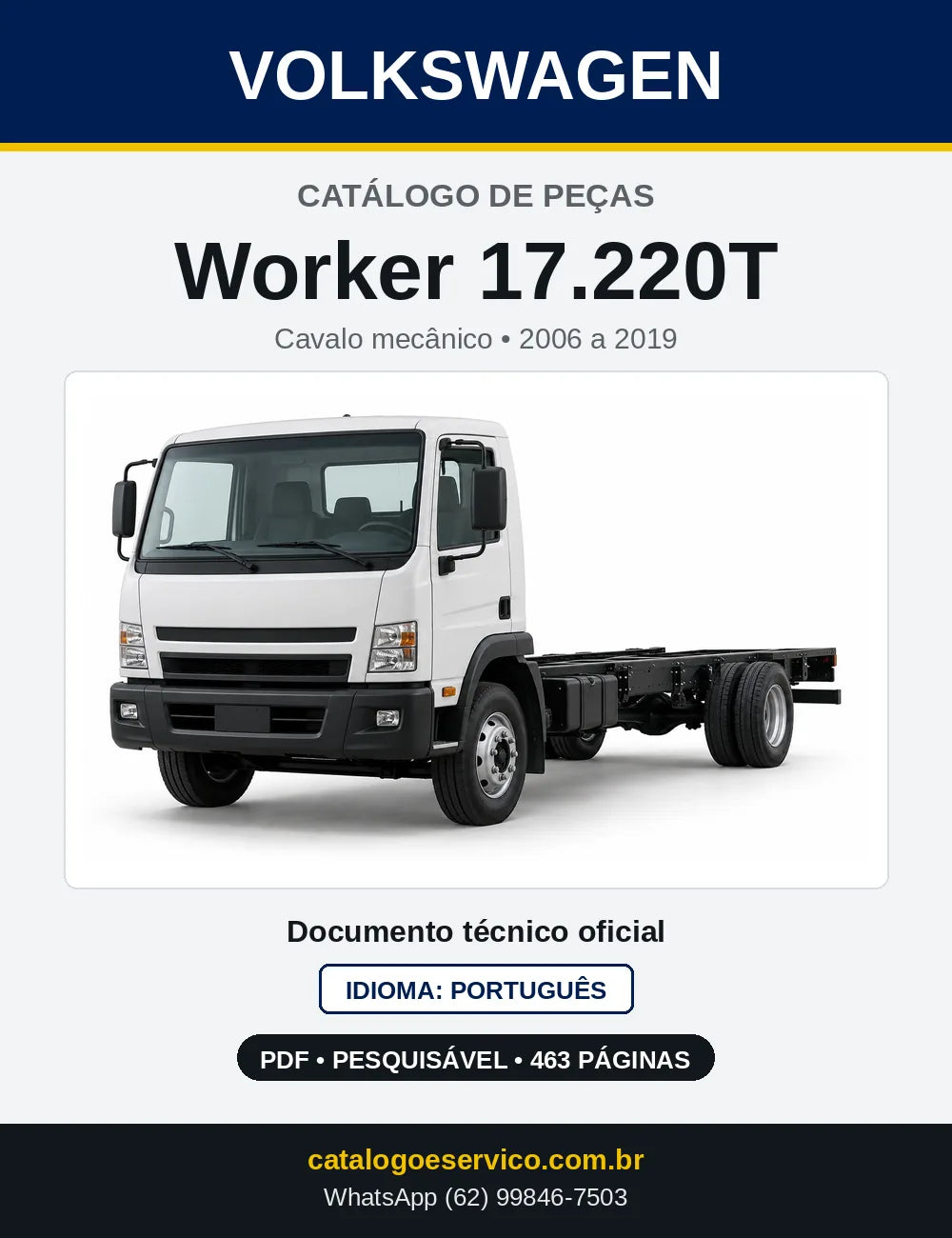 Catálogo de Peças VW Worker 17.220T (2006 a 2019) — capa