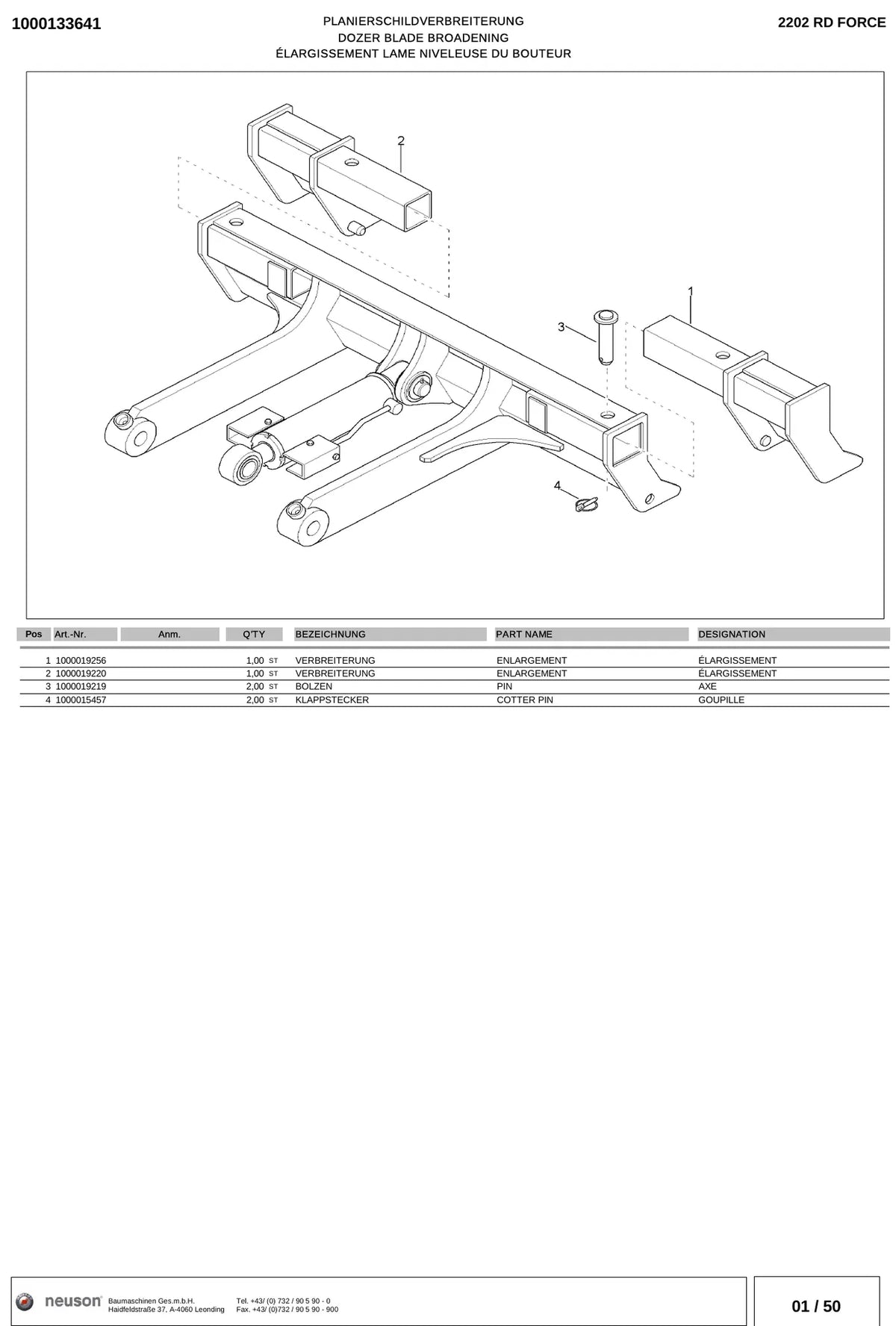 Catálogo de Peças Wacker Neuson 2202 RD Force — amostra 1 de página interna do documento