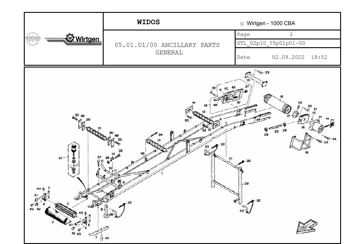 Catálogo de Peças WIRTGEN 1000 CBA — vista interna 4