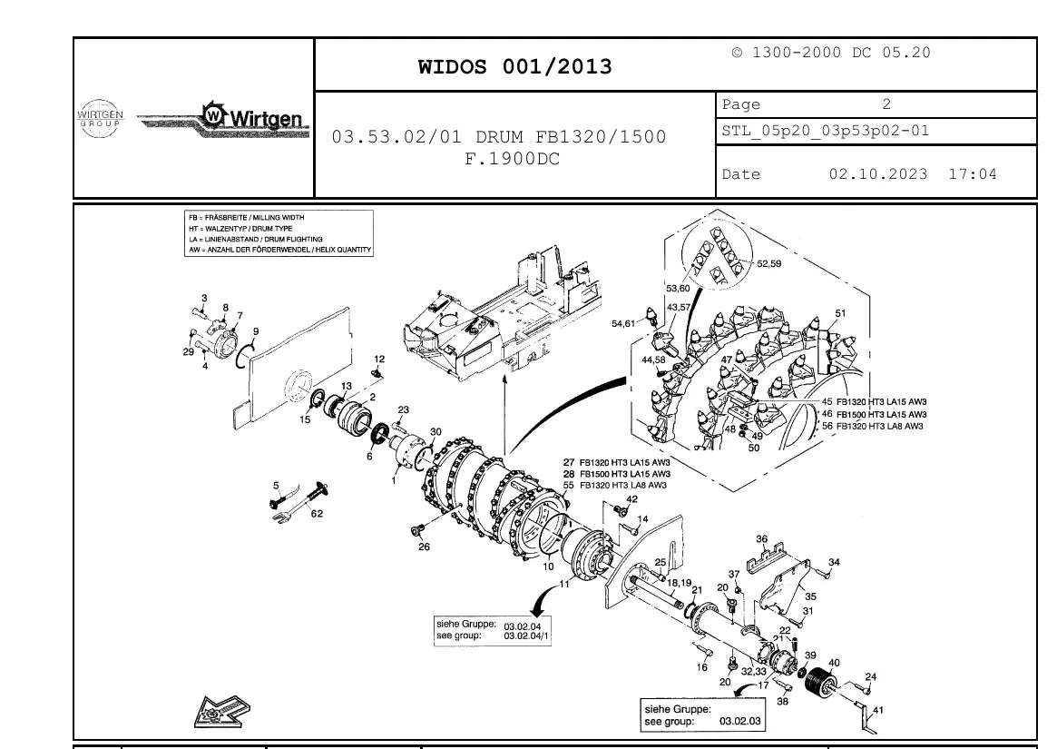 Catálogo de Peças WIRTGEN 1300-2000 DC — vista interna 4