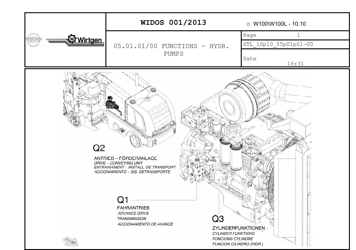 Catálogo de Peças WIRTGEN W 100 / W 100 L — vista interna 4