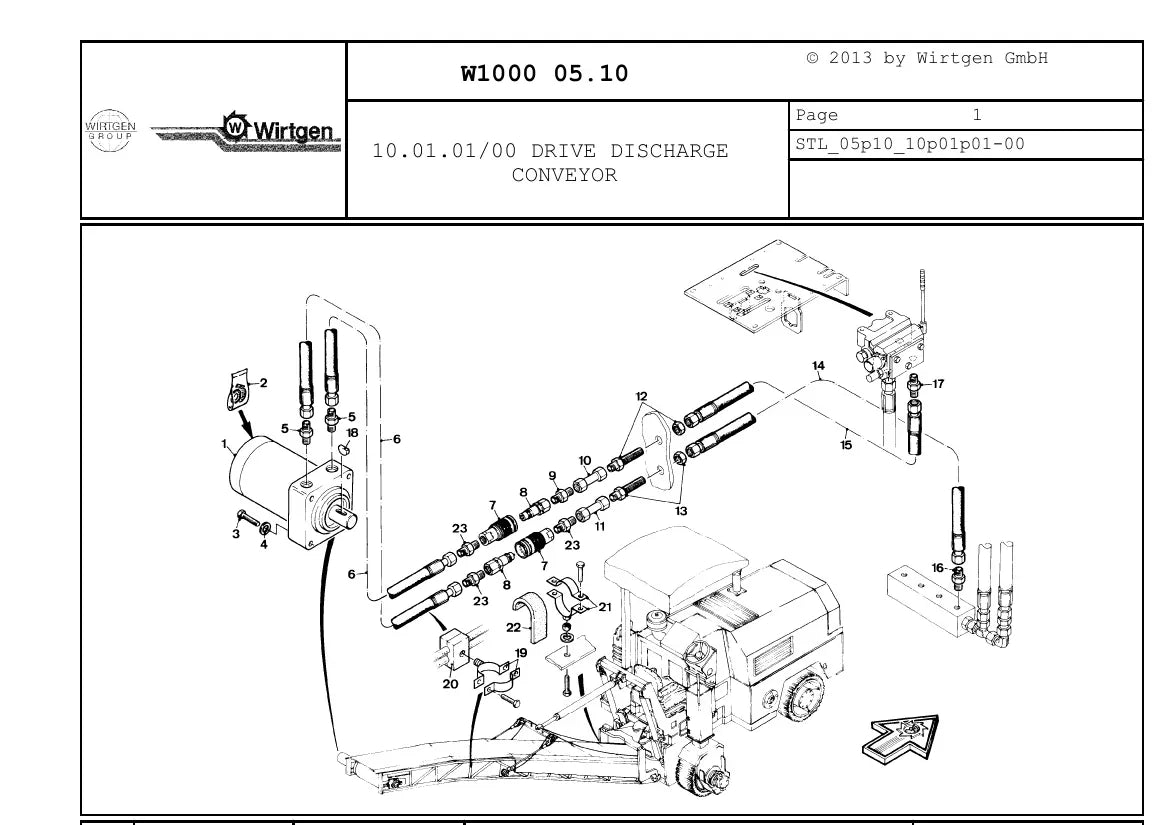 Catálogo de Peças WIRTGEN W 1000 — vista interna 4