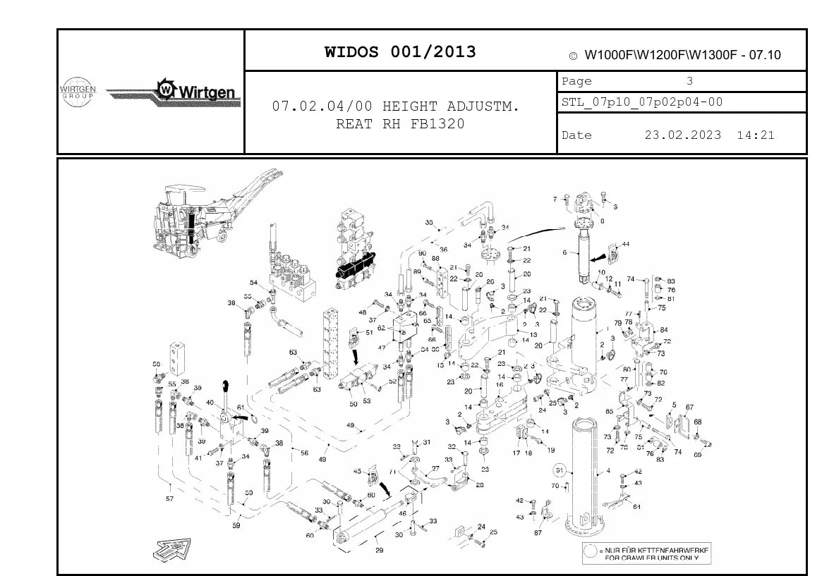 Catálogo de Peças WIRTGEN W 1000 F / W 1200 F / W 1300 F — vista interna 2