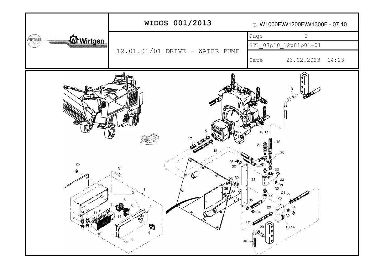 Catálogo de Peças WIRTGEN W 1000 F / W 1200 F / W 1300 F — vista interna 4