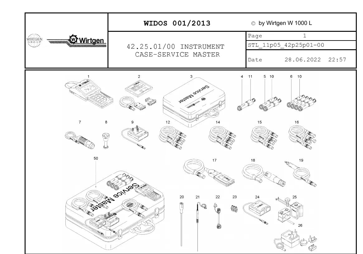Catálogo de Peças WIRTGEN W 1000 L — vista interna 4