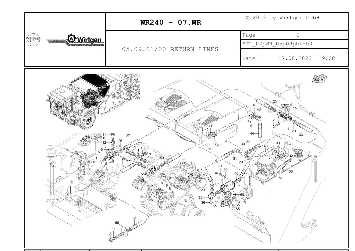 Catálogo de Peças WIRTGEN WR 240 — vista interna 4