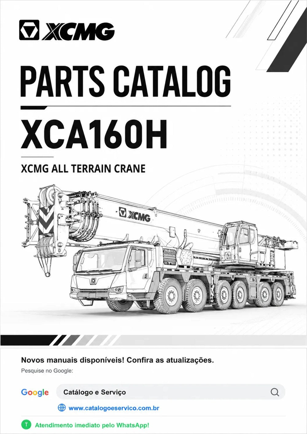 Catálogo de Peças XCA160H XCMG Guindaste All Terrain