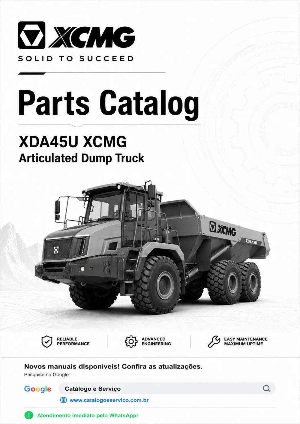Catálogo de Peças XCR90 XCMG Guindaste Rough Terrain (SAC00982)