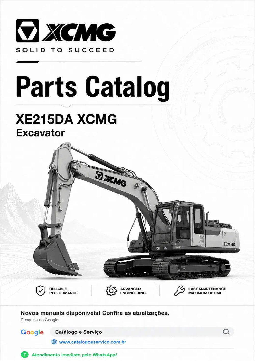 Catálogo de Peças XDA45 XCMG Caminhão Articulado