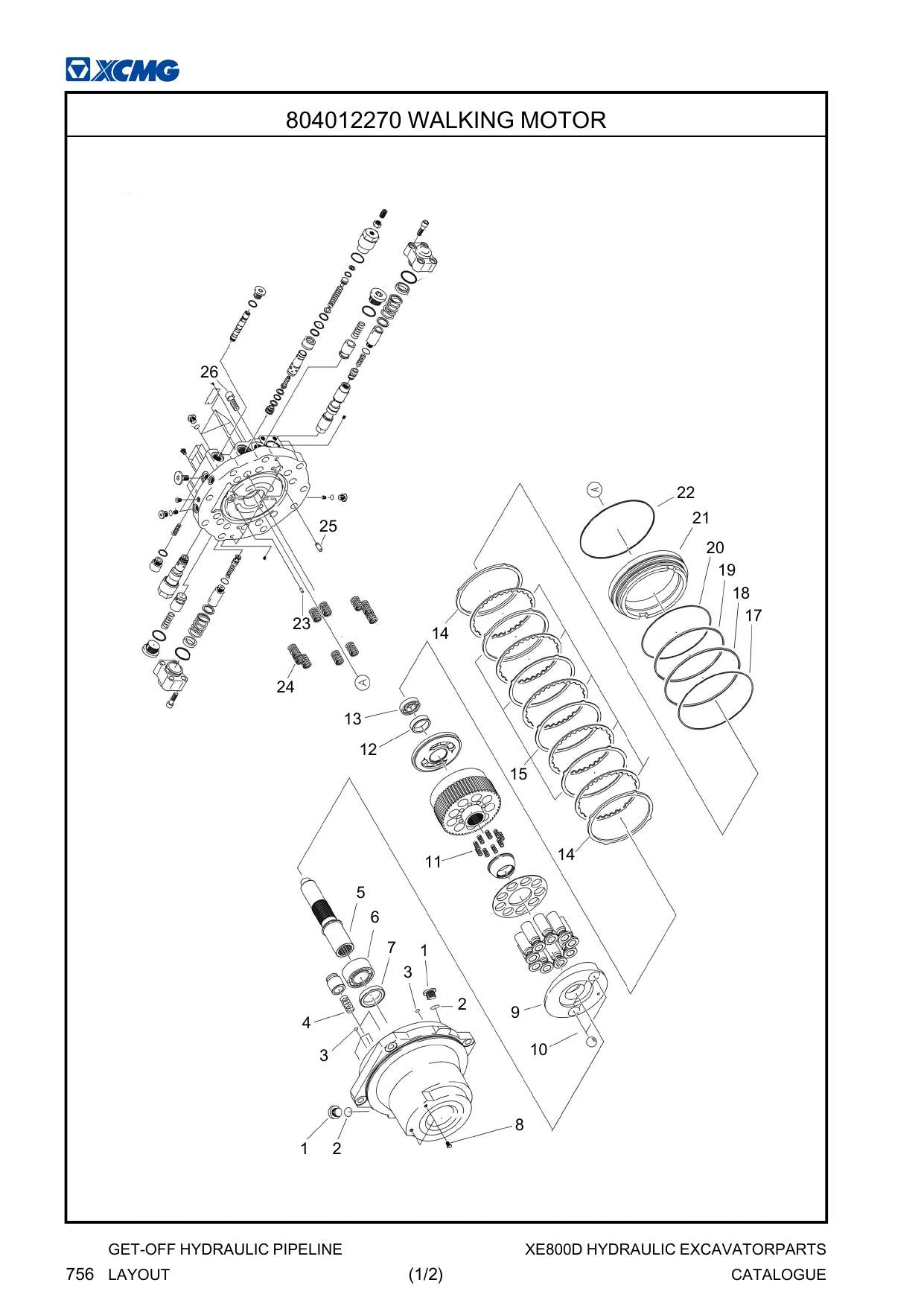 Catálogo de Peças XE800D XCMG Escavadeira Hidráulica - página 3