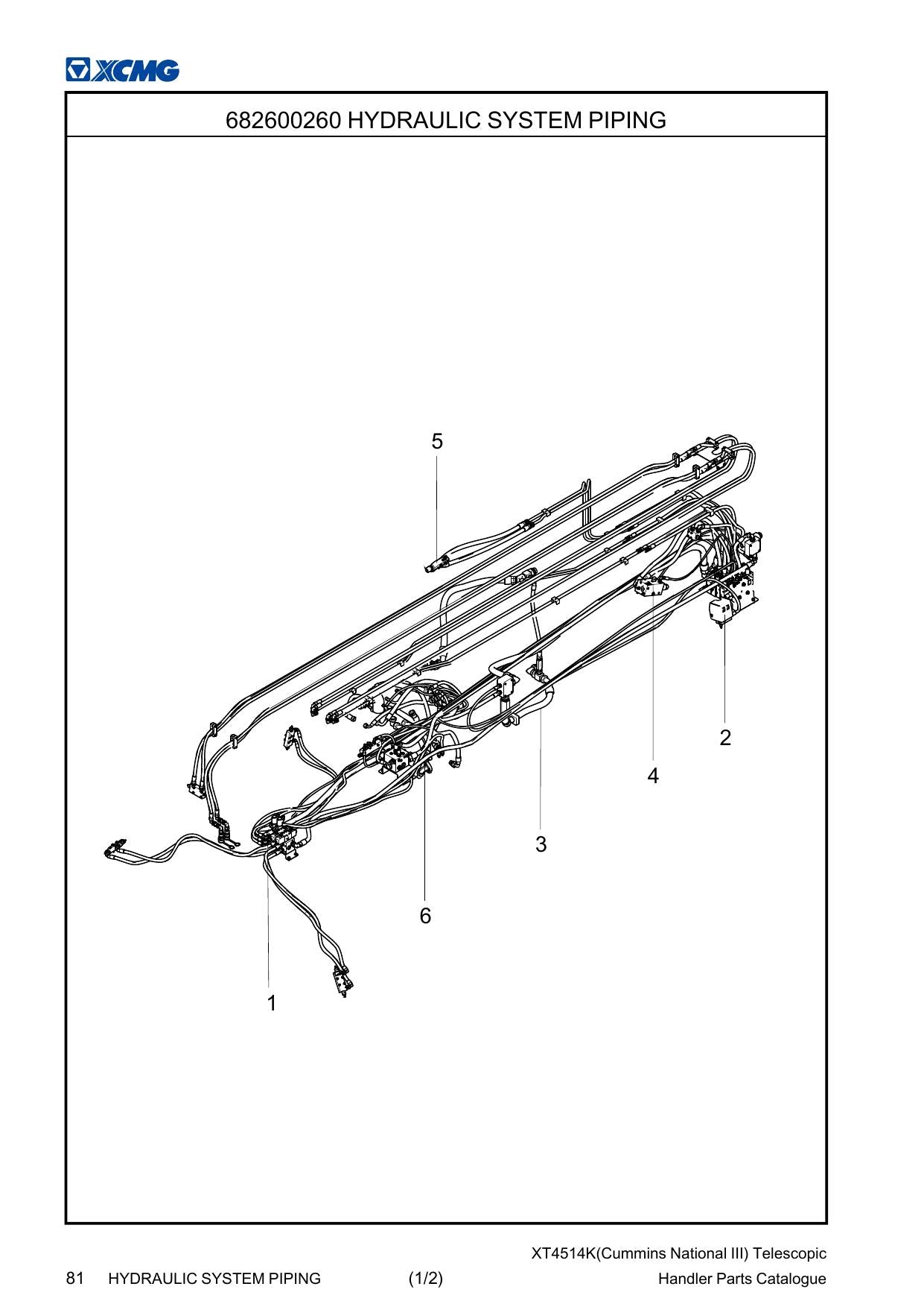 Catálogo de Peças XT4514K XCMG Manipulador Telescópico - página 2