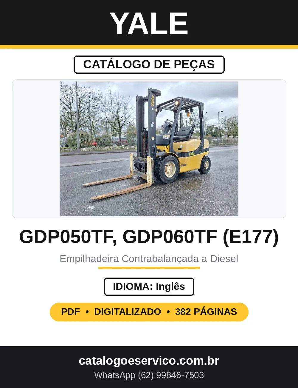 Catálogo de Peças Yale GDP050TF GDP060TF E177 — capa