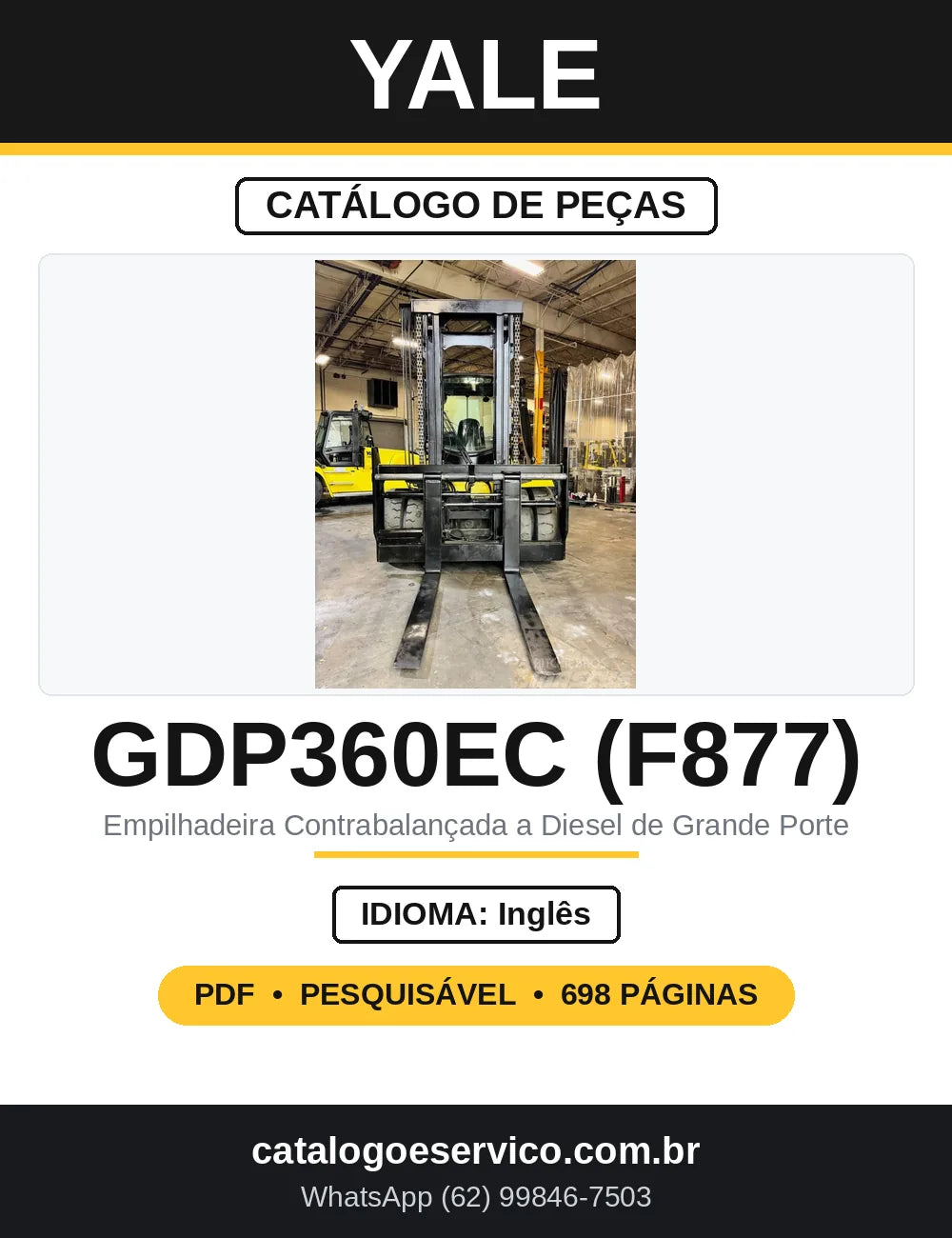 Catálogo de Peças Yale GDP300EC GDP330EC GDP360EC F877 — capa