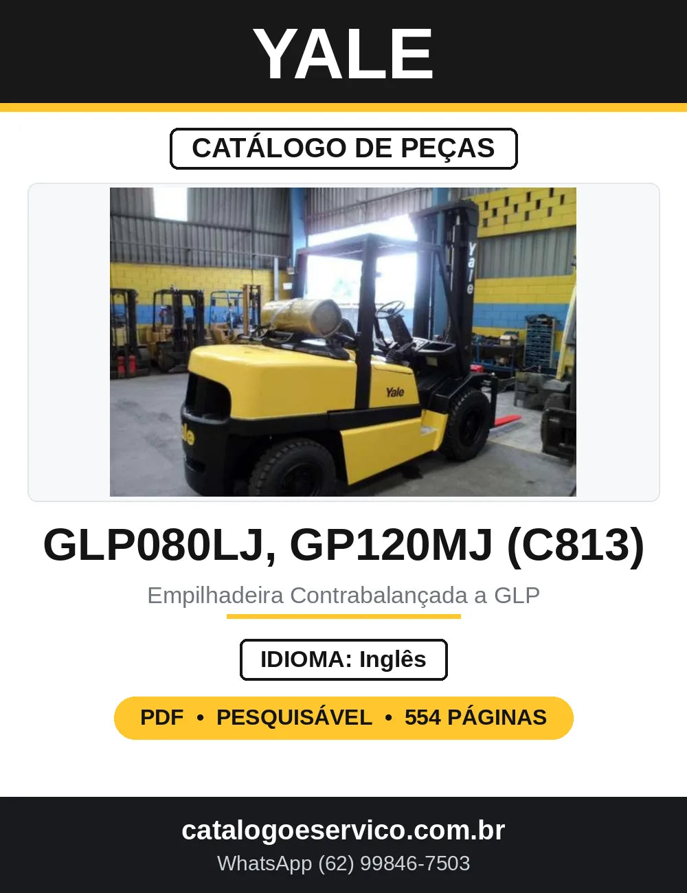 Catálogo de Peças Yale GLP080LJ GP120MJ C813 — capa