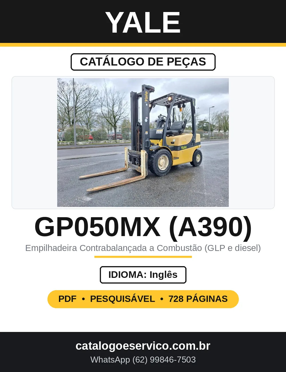 Catálogo de Peças Yale GP040MX GLP040MX GP060MX A390 — capa