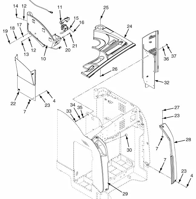 Catálogo de Peças Yale NDR035EB NR045EB D861 — página interna 1