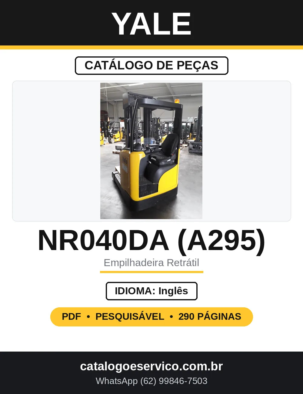 Catálogo de Peças Yale NR040DA A295 — capa