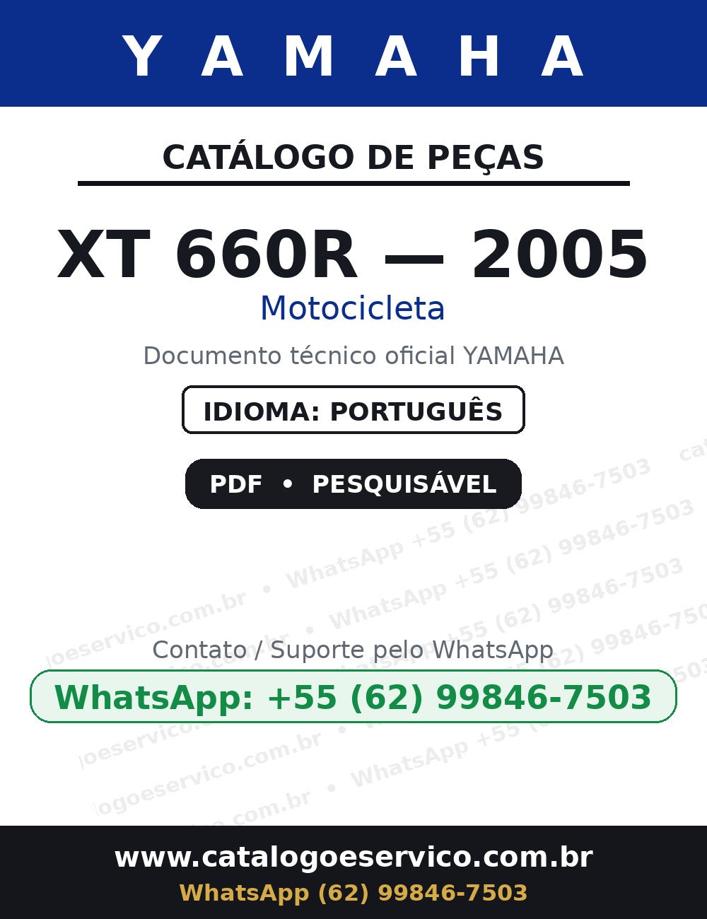 YAMAHA XT 660R — 2005 — Catálogo de Peças