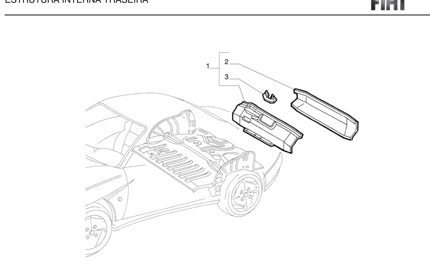 Conjunto ilustrado com números de peça originais Fiat — Fiat Coupé 2.0 MPI 16V
