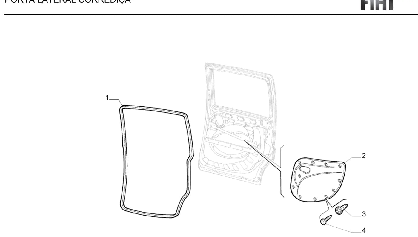 Conjunto ilustrado com números de peça originais Fiat — Fiat Doblò Cargo 1.8 Flex 8V