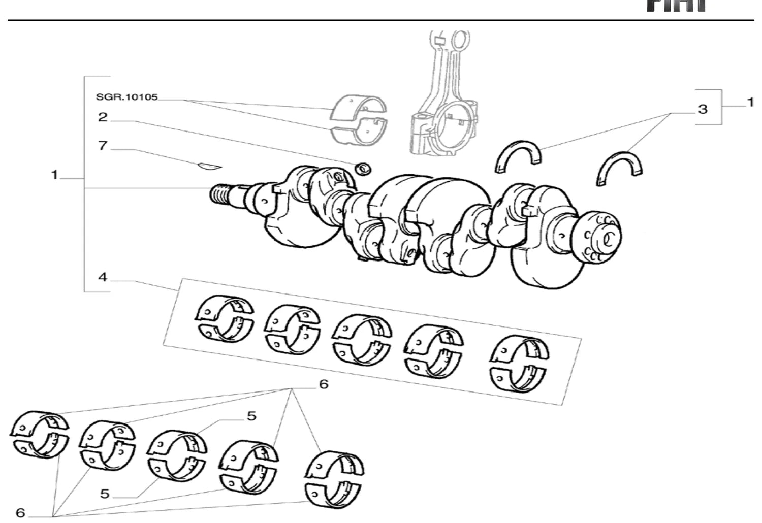 Catálogo de Peças Fiat Doblò ELX 1.6 16V (2002-2003) — vista explodida 2 (pág. 21 do PDF)