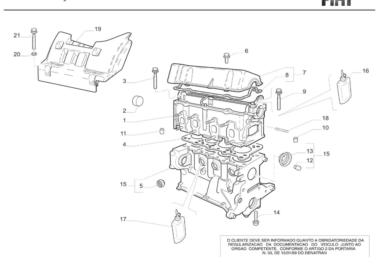 Catálogo de Peças Fiat Idea ELX 1.4 8V Flex (2006-2008) — vista explodida 2 (pág. 9 do PDF)