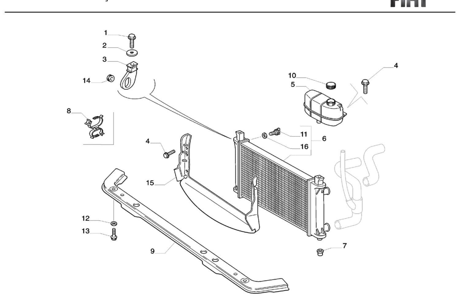 Catálogo de Peças Fiat Idea ELX 1.4 8V Flex (2006-2008) — vista explodida 3 (pág. 68 do PDF)