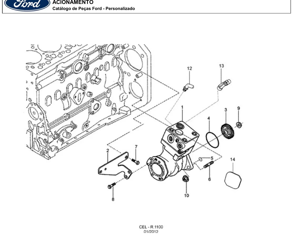 Catálogo de Peças Ford Cargo 1119 — vista explodida 1