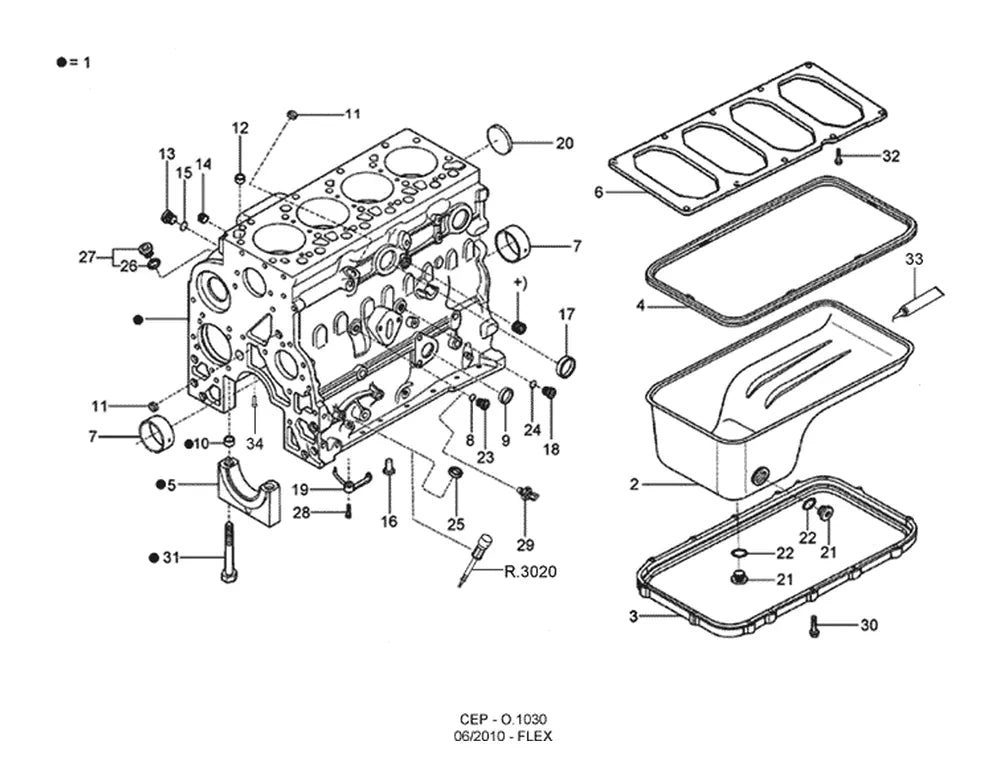 Catálogo de Peças Ford Cargo 1317E 4x2 — vista explodida 1