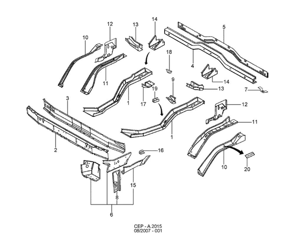 Catálogo de Peças Ford Cargo 1722E 4x2 — vista explodida 4