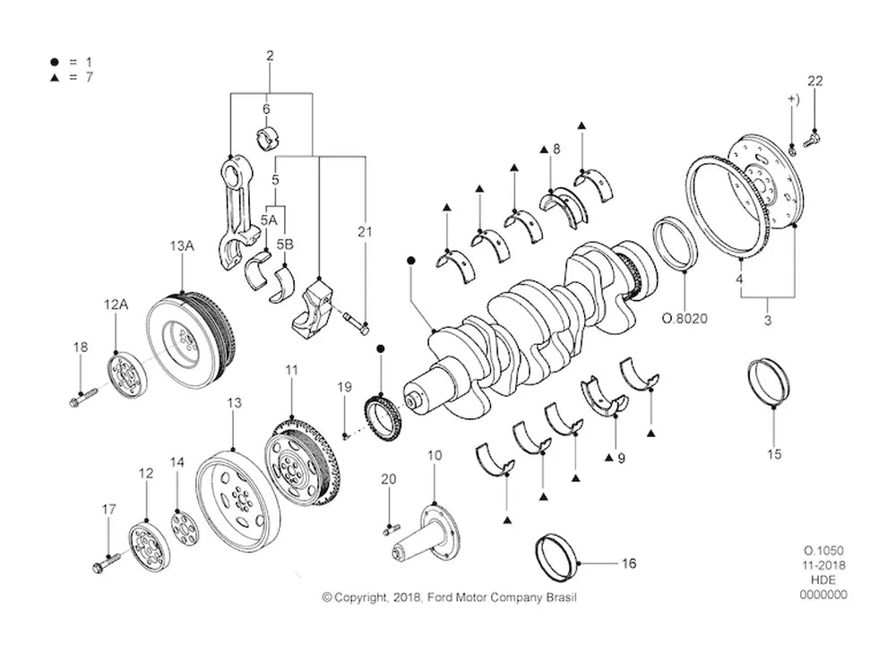 Catálogo de Peças Ford Cargo 1722 4x2 — vista explodida 1