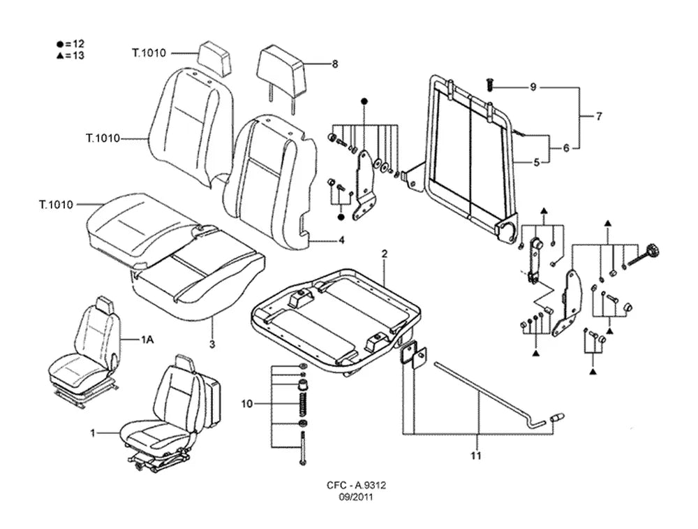 Catálogo de Peças Ford Cargo 2422 e 2622 — vista explodida 3