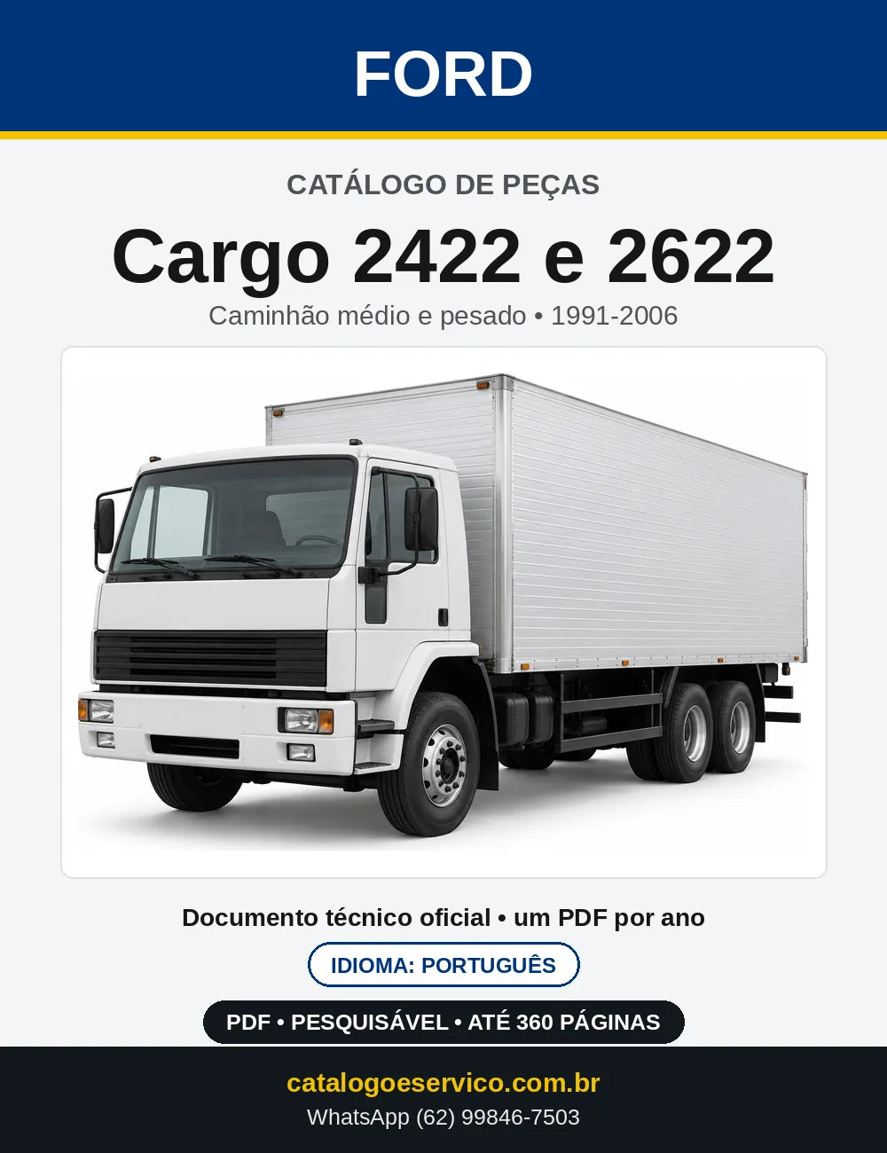 Catálogo de Peças Ford Cargo 2422 e 2622 1991-2006 — capa