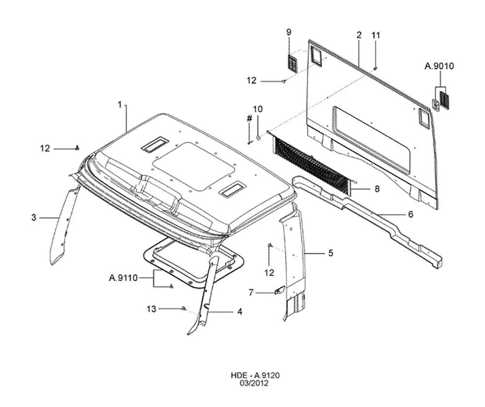 Catálogo de Peças Ford Cargo 2422 6x2 — vista explodida 4