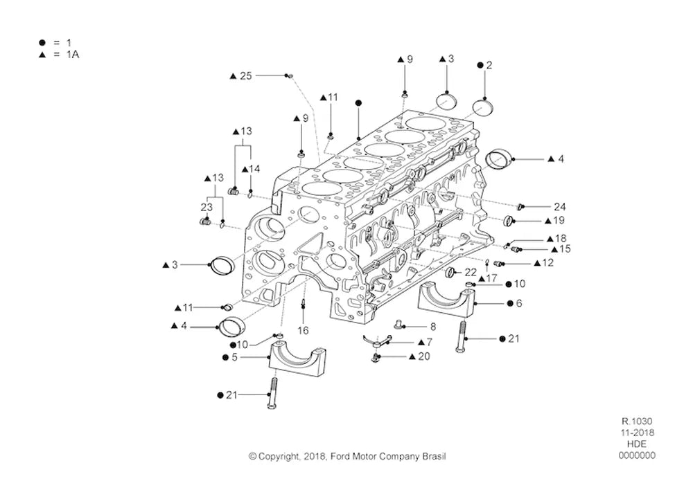 Catálogo de Peças Ford Cargo 2429 6x2 — vista explodida 1