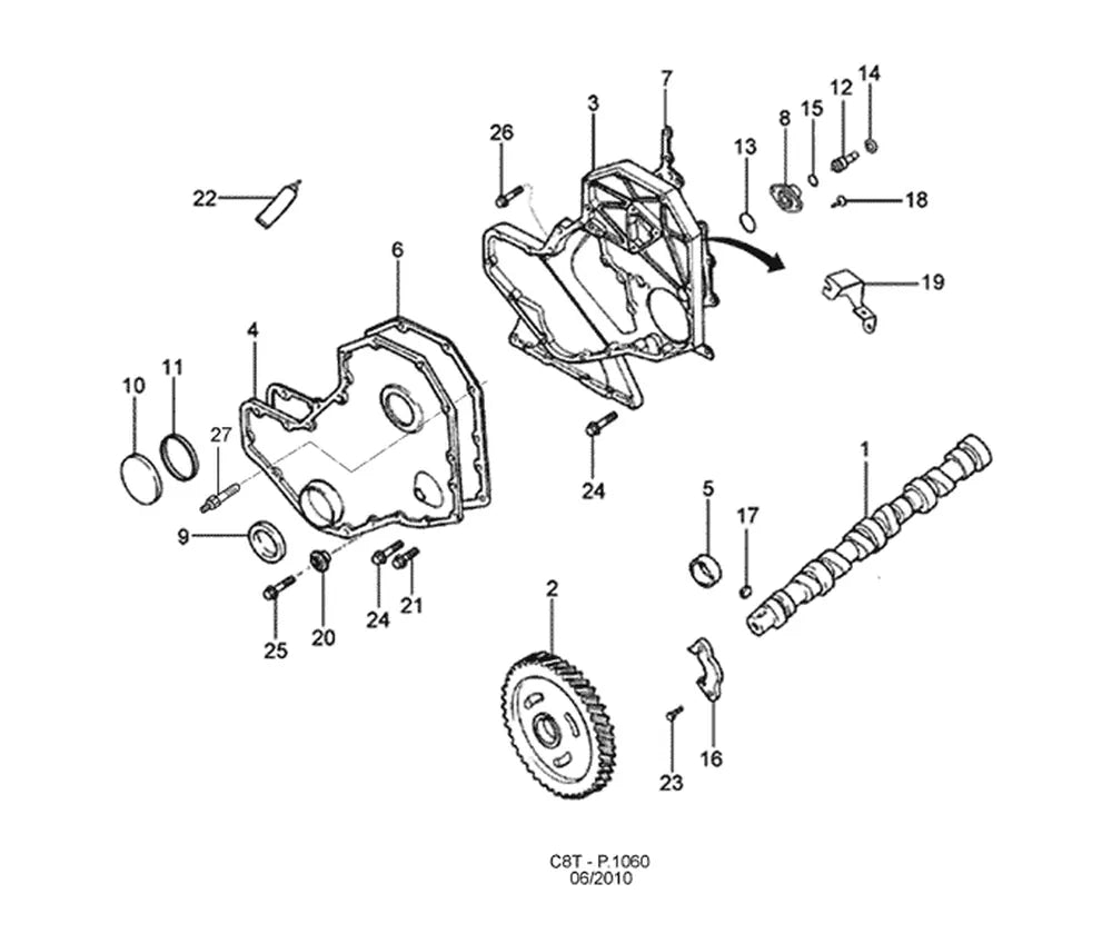 Catálogo de Peças Ford Cargo 814 e 815 — vista explodida 1