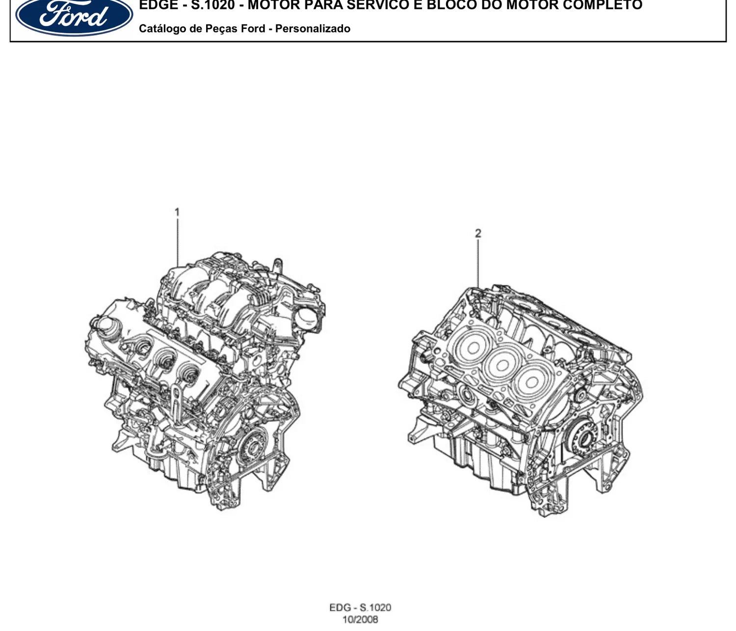 Catálogo de Peças Ford Edge 3.5L V6 (2008-2014) — vista explodida 3 (pág. 227 do PDF)