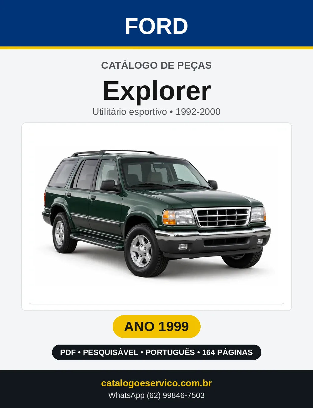 Catálogo de Peças Ford Explorer 1999 — 164 páginas
