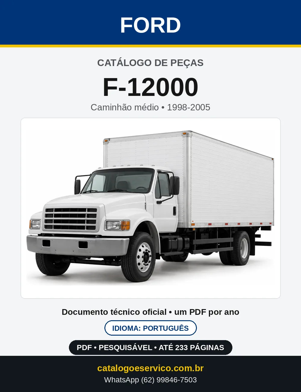 Catálogo de Peças Ford F-12000 1998-2005 — capa