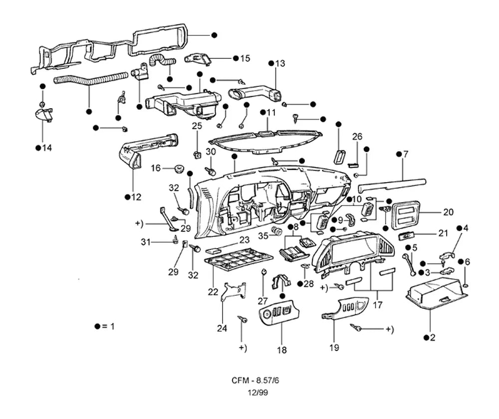 Catálogo de Peças Ford F-14000 — vista explodida 4