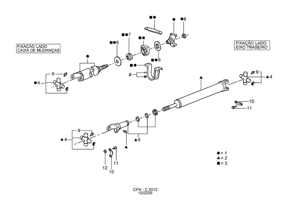 Catálogo de Peças Ford F-14000 — vista explodida 2