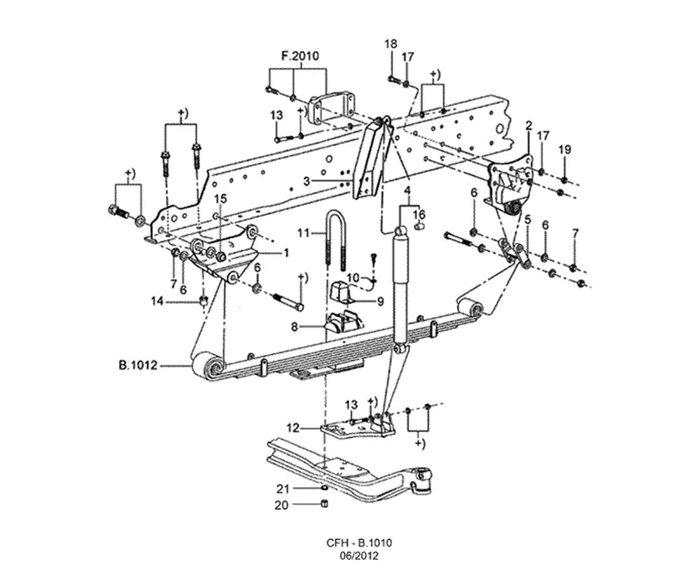 Catálogo de Peças Ford F-14000 — vista explodida 3