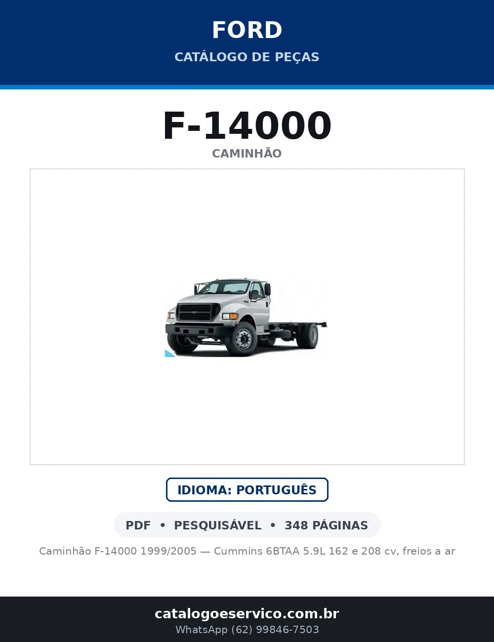 Catálogo de Peças Ford F-14000 1999-2005 — capa