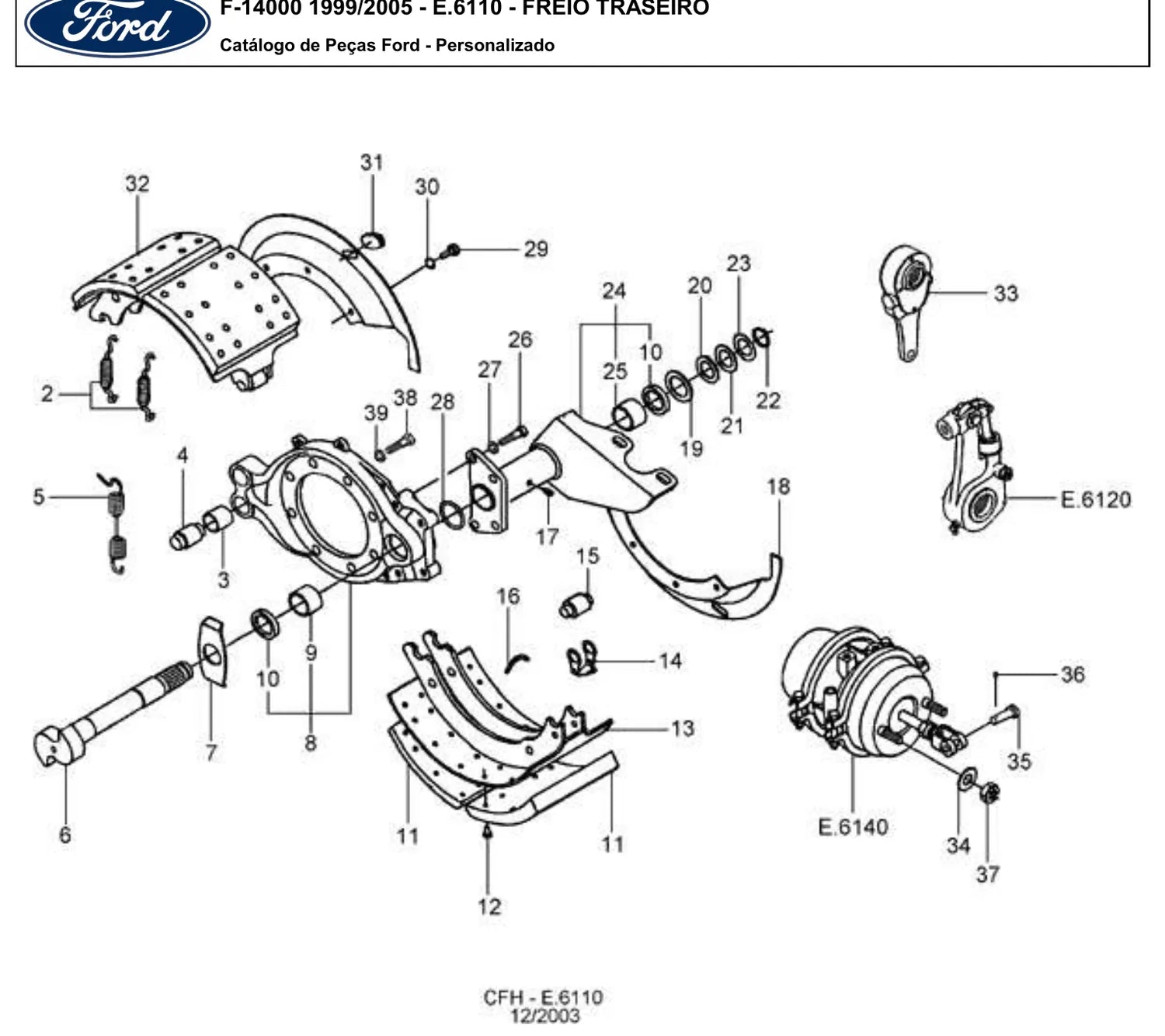 Catálogo de Peças Ford F-14000 1999-2005 — vista explodida 1 (pág. 272 do PDF)